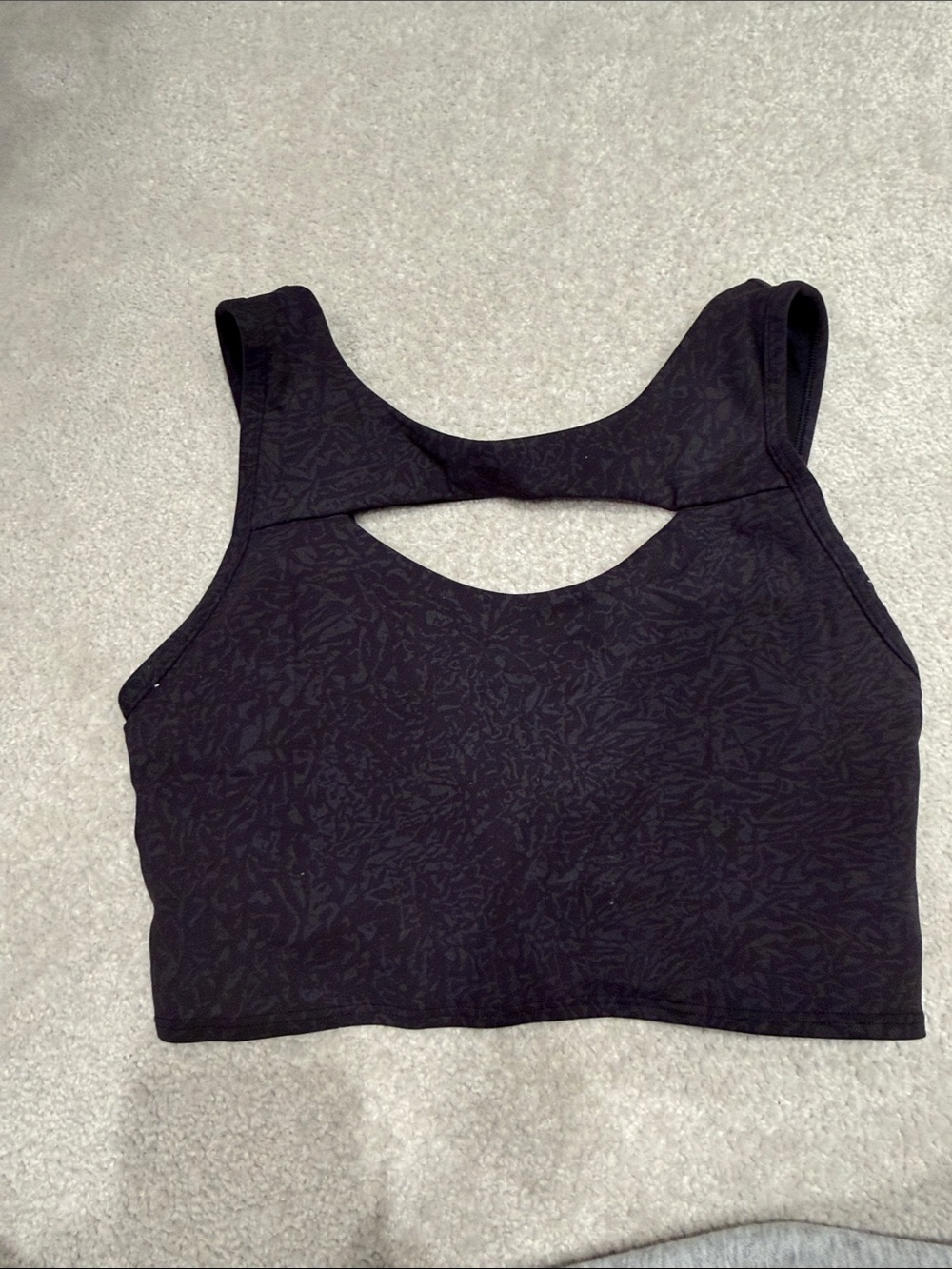 lululemon athletica Dark Charcoal Patterned Sports Bra